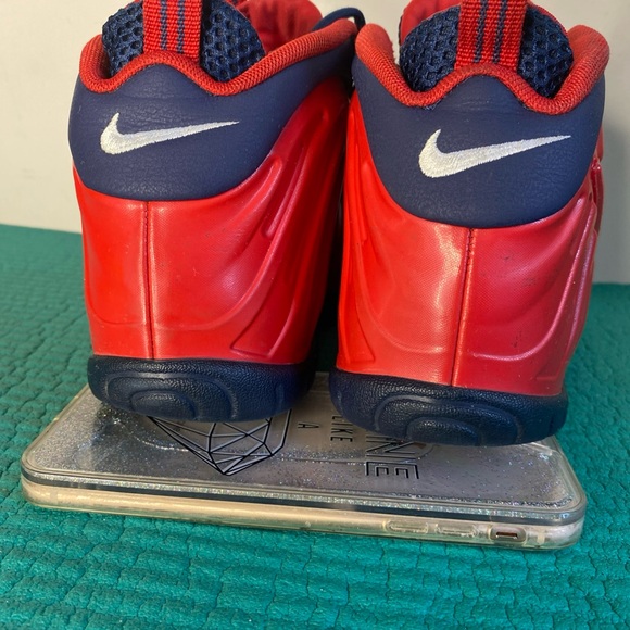 Nike FoamPosites  candy apple Red and Blue Kids Sneakers size 4.5Y - Picture 4 of 5